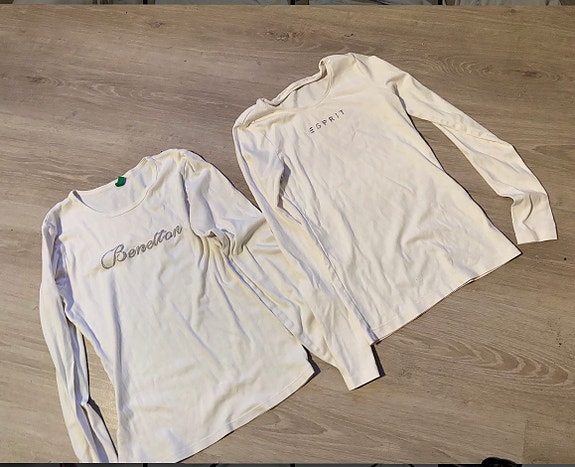 152cm / 158cm / 164 cm 🤍 Esprit & Benetton valkoiset pitkähihaiset paidat