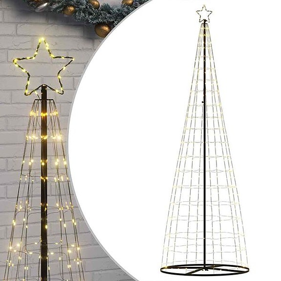 vidaXL LED joulukuusi 550 LEDiä Lämmin valkoinen 304 cm(sku4016452
