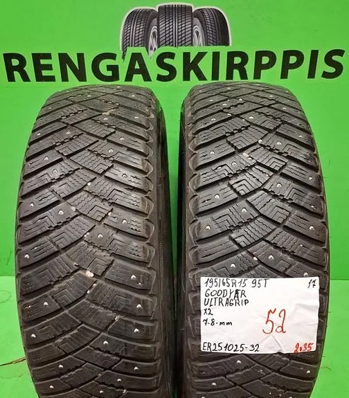 195/65R15 GoodYear UltraGrip 95T nastarenkaat