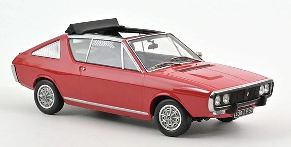 Pienoismalli Renault 17 Gordini Cabriolet 1975 punainen 1:18