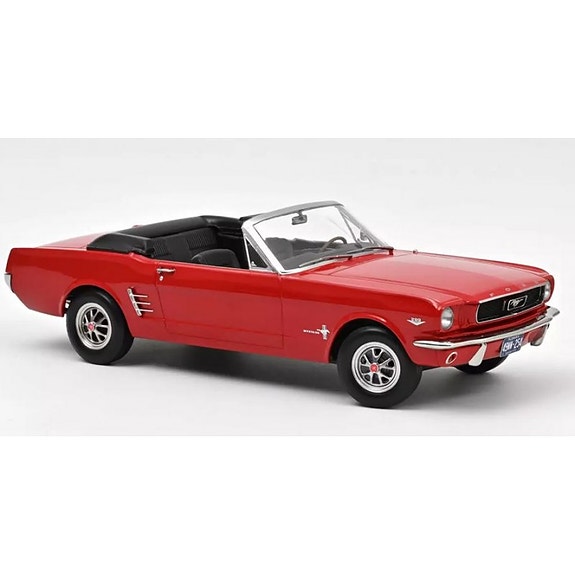 Pienoismalli Ford Mustang Convertible 1966 punainen, 1:18