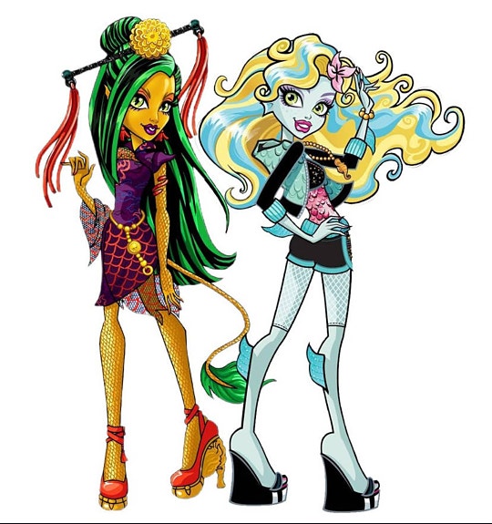 Ostan Monster high Lagoona blue ja Jinafire long Nukkeja