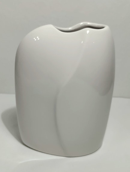 Arabia Lumina maljakko, valkoinen, Pauli Partanen, 13 cm
