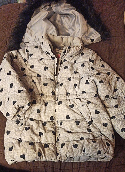 Talvitakki, irrotettava huppu, koko 104 cm (3-4 v)