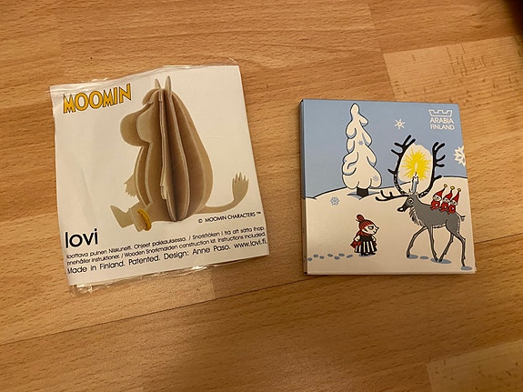 Talvimetsä muumi koristeet + lovi niiskuneiti