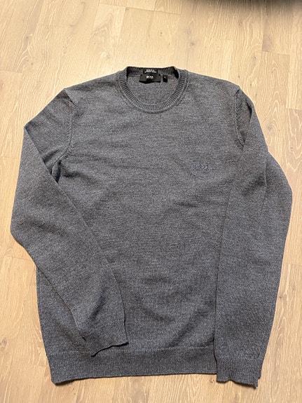 Hugo Boss Harmaa Puuvillaneule Miehille Koko L