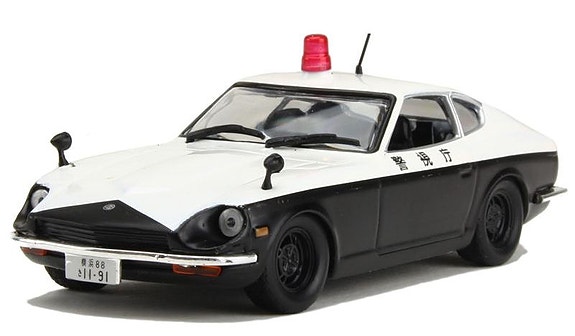 Datsun 240Z poliisiauto pienoismalli 1/43