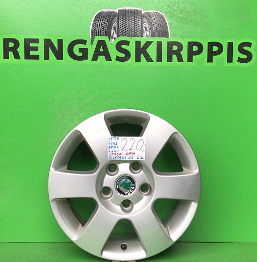 15″ 5×112 ET47 K57,1 15″x6 Skoda Oem