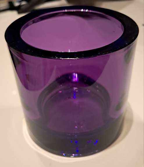 Iittala Marimekko Kivi tuikku tumma lila 80mm, Heikki Orvola