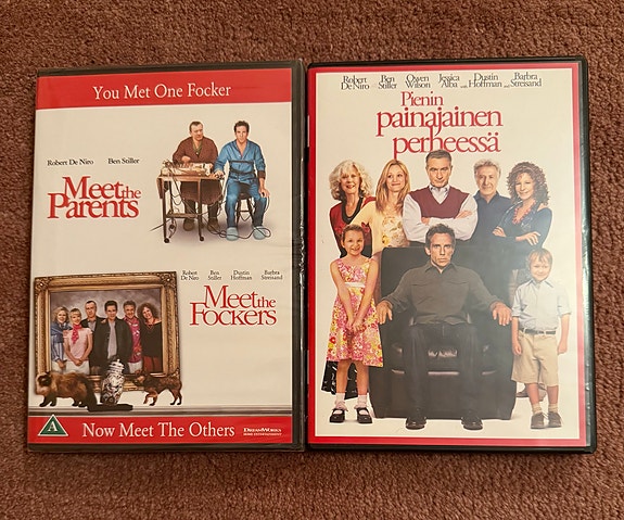 Meet the Parents ja Perin Painajainen Perheessä DVD-elokuvat