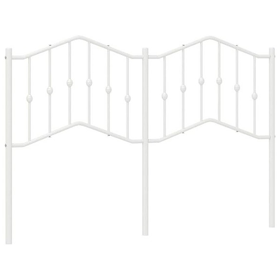 vidaXL Metallinen sängynpääty valkoinen 140 cm(sku373871