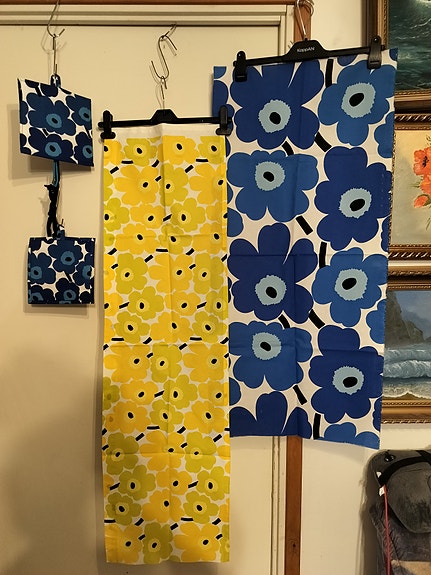 Uusi Marimekko kangas, patalapput, kappa