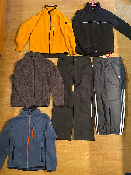 Fleecetakit, ulkohousut 122-140
