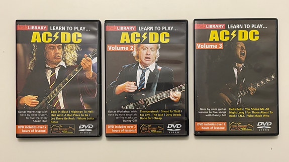 Learn To Play  AC/DC vol 1-3 DVD levyt