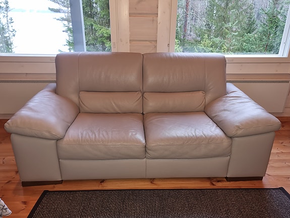 Nahkasohva, Natuzzi/Italsofa, leveys 195 cm