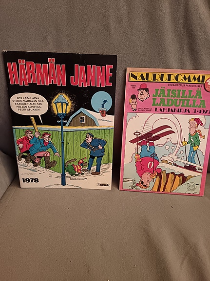 Härmän Janne, Ohukainen ja Paksukainen sarjakuva kirjat
