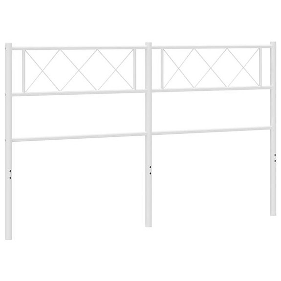 vidaXL Metallinen sängynpääty valkoinen 120 cm(sku372357