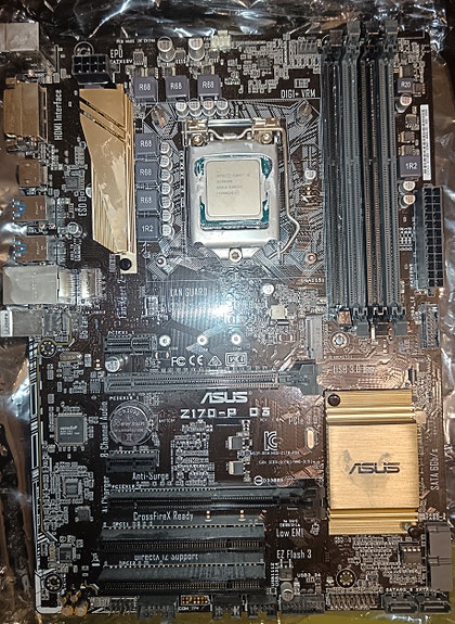 ASUS Z170-P emolevy + intel i5-6600k 3,5ghz prosessori