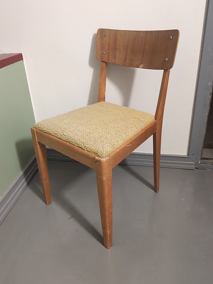 Tiikkiviilu tuoli 50 luvulta