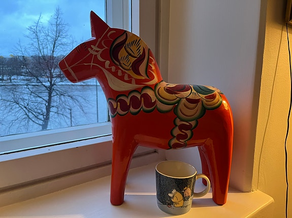 Taalainmaan aito Nils Ohlssonin suunnittelema puuhevonen