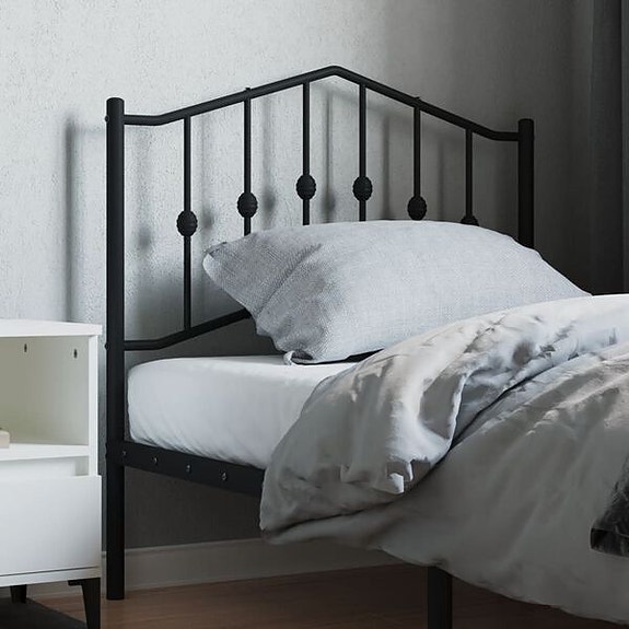 vidaXL Metallinen sängynpääty musta 90 cm(sku373817