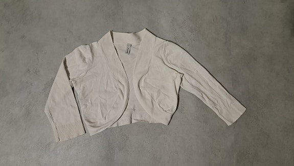 Valkoinen neulos-bolero, XS