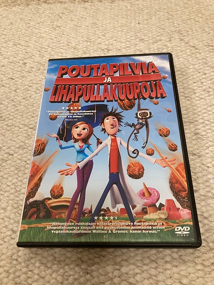 Sony Poutapilvi ja lihapullakuuroja DVD-elokuva