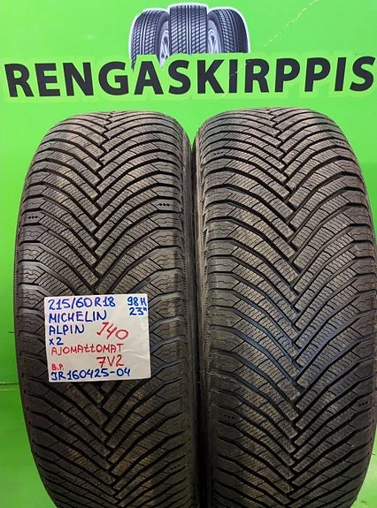 215/60R18 Michelin Alpin 98H kitka ajamattomat DOT23 2KPL
