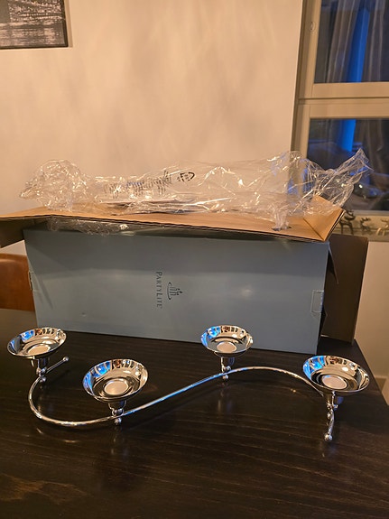 Partylite hopeaköynnös kynttelikkö