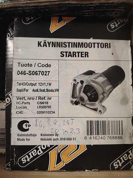 VAG Käynnistinmoottori 12V 1.4kW
