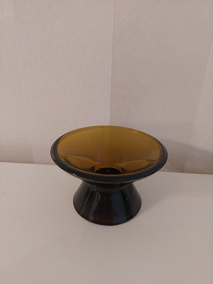 Iittala Kartio kynttiläjalka ruskea