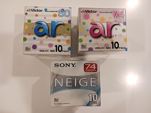 Sony Victor(JVC) MD-minidisc levyt UUDET