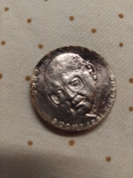 Suomi 50 mk hopea juhlaraha Urho Kekkonen
