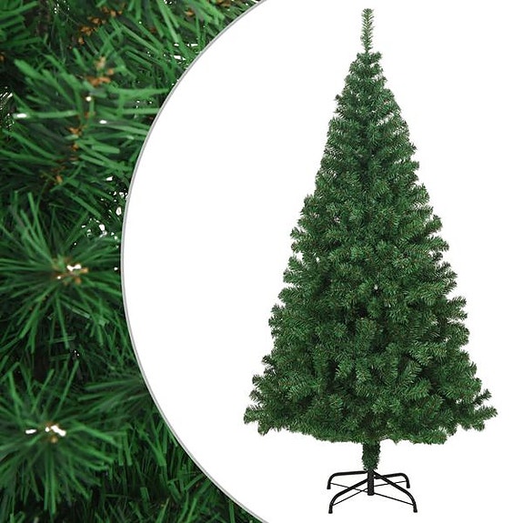 vidaXL Tekojoulukuusi paksuilla oksilla vihreä 180 cm PVC(sku321035