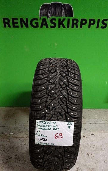 205/50R17 Bridgestone Noranza 001 93T nasta 8-8,5mm DOT18 1KPL