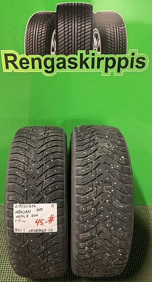 215/60R17 Nokian HKPL 8 Suv 100T nasta 7-8mm # DOT15 2KPL