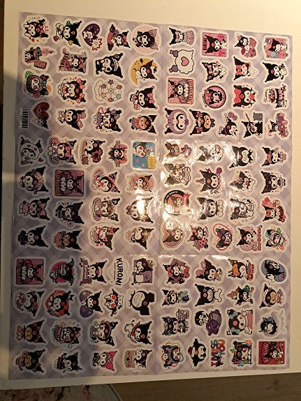 Hello Kitty kuromi lasten tarra-arkki 100 kpl