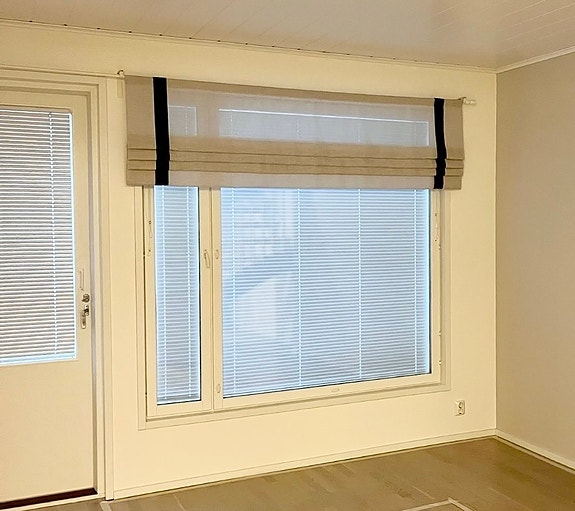 Verhokappa pellavaa (2 kpl), leveys 216 ja 70 cm