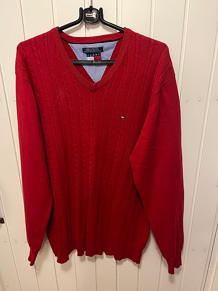 Tommy Hilfiger Puuvillainen neule XXL Punainen