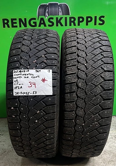 215/60R17 Continental ContiIceContact 96T nasta 5,5mm # DOT13 2KPL
