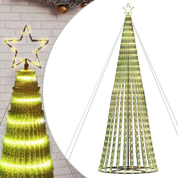 vidaXL LED joulukuusi 1028 LEDiä Lämmin valkoinen 403 cm(sku4016400