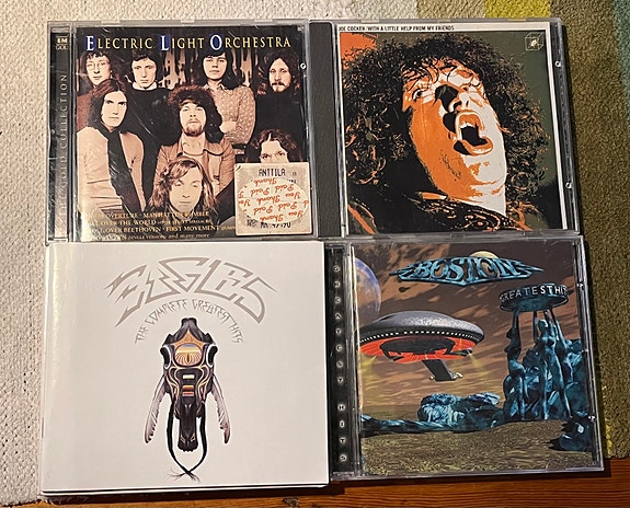 Electric Light Orchestra, Eagles,Joe Cocker ja Boston levyt