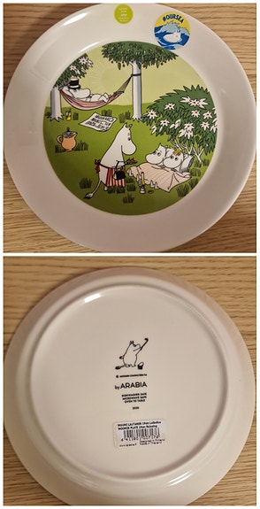 Loikoilua muumilautanen