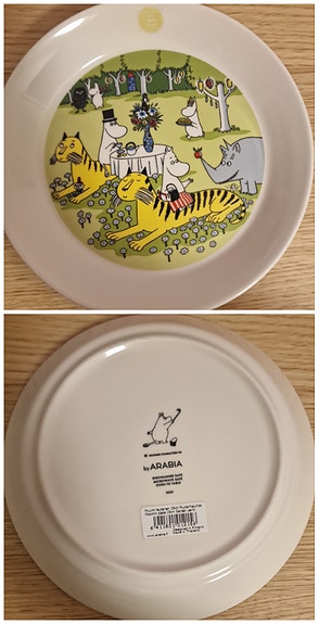 Puutarhajuhlat muumilautanen