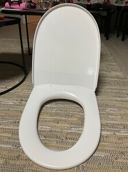 Valkoinen wc-istuimen kansi