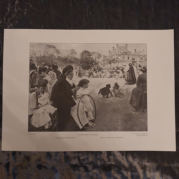 Albert Edelfelt/ Luxembourgin puutarhassa
