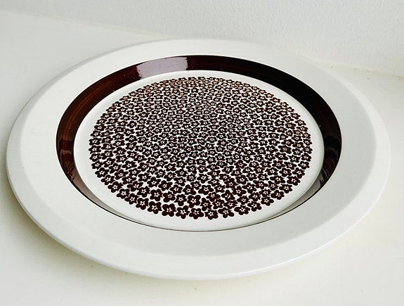Arabia FAENZA ruskeakukka Lautanen 24,5cm VIRHEETÖN