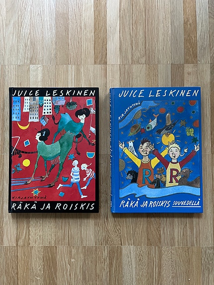 Räkä ja Roiskis & Räkä ja Roiskis Suuvedellä -kirjat (Juice Leskinen) (2 kpl)