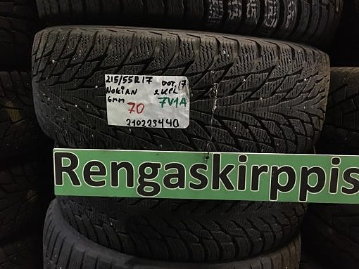 215/55R17 Nokian R2 kitka 6mm # DOT17 1KPL