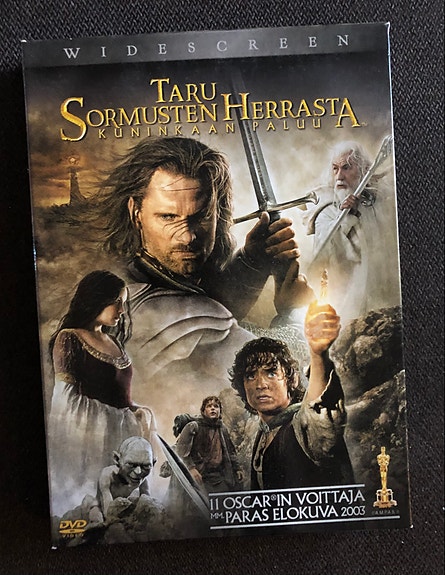 Taru Sormusten Herrasta Kuninkaan paluu DVD-elokuva